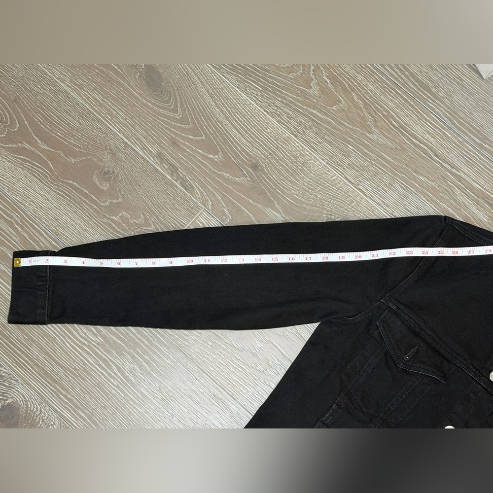 Calvin Klein Jeans Black Denim Jacket | Women’s Size Small | Classic Trucker Sty - Picture 3 of 7